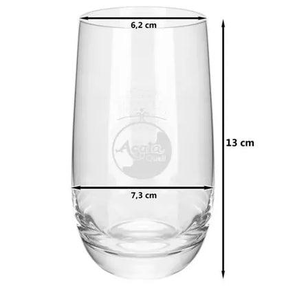 AcalaQuell® Glas Valentin 350 ml mit Gravur Blume des Lebens