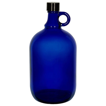 AcalaQuell® Glasflasche  mit Ringgriff | dunkelblaue Farbe | 30-40 % Sonnenschutz | 2 oder 5 Liter