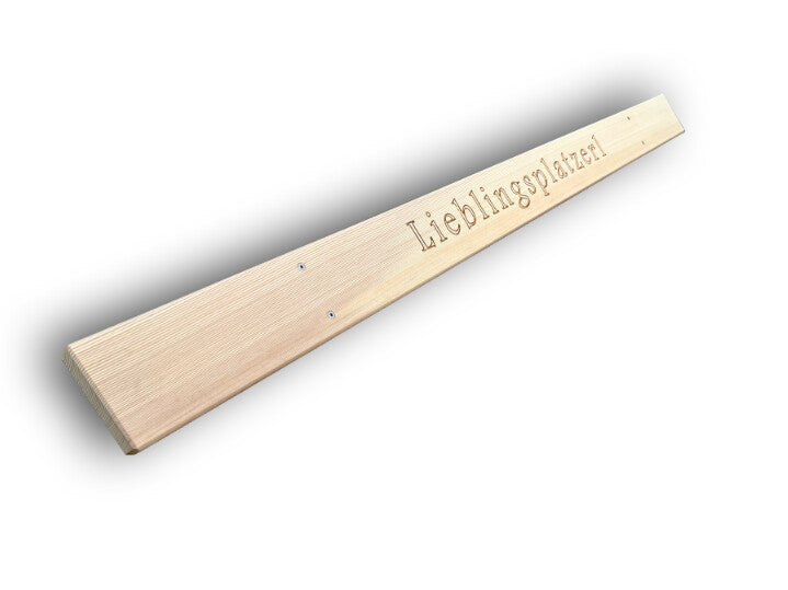 Gravurschild für Holztec-Leitner Liegen und Lattenbänke