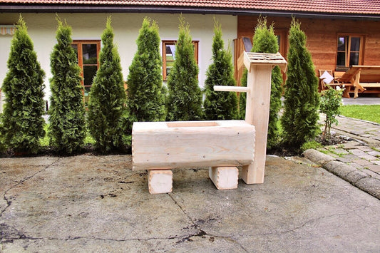 Holzbrunnen ,,Grüneck" eckiger Wassertrog aus Tannenholz | diverse Größen & Optionen