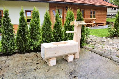 Holzbrunnen ,,Grüneck" eckiger Wassertrog aus Tannenholz | diverse Größen & Optionen