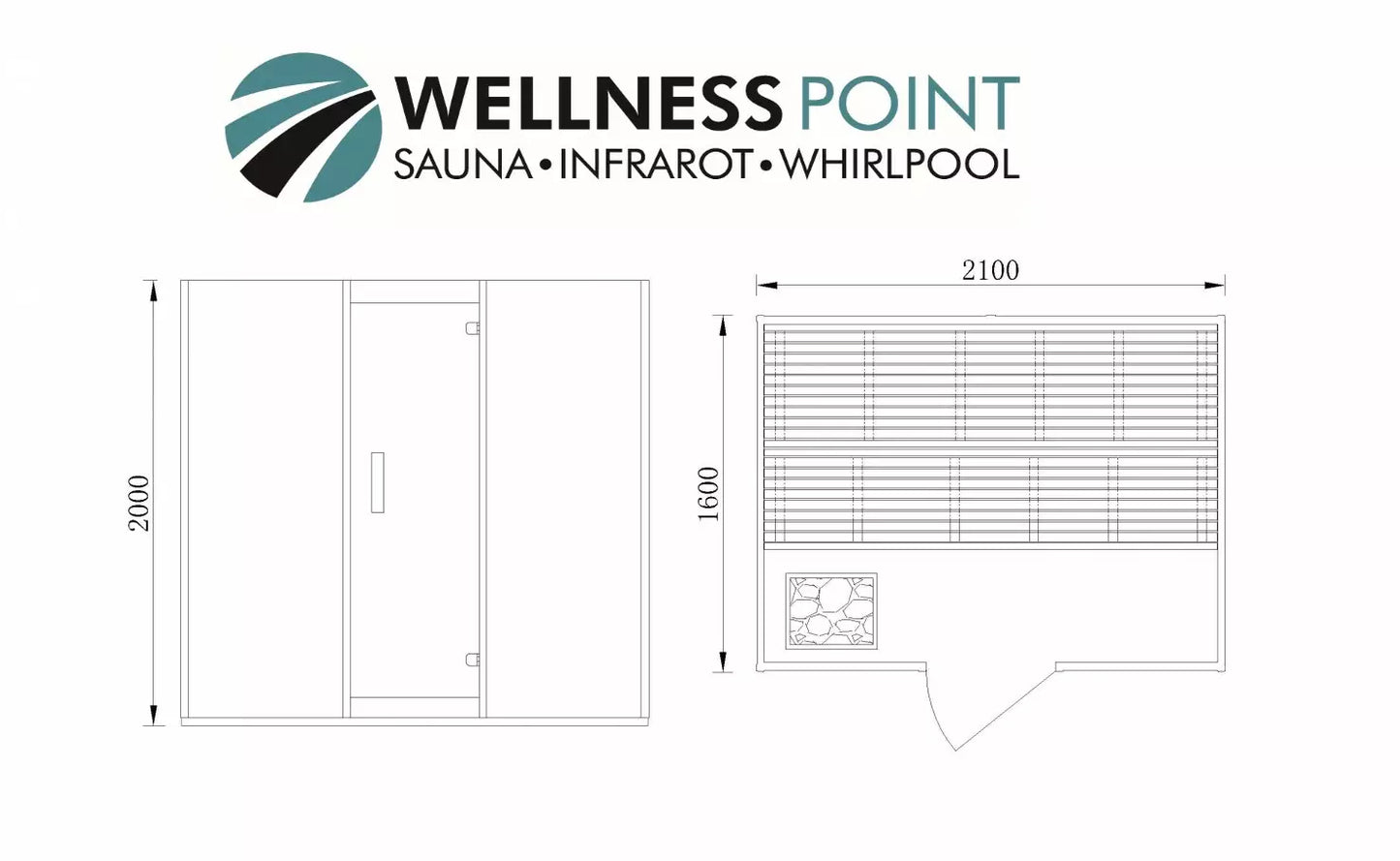 Infrarotsauna & Infrarotkabine Alpha III (für bis zu sechs Personen)