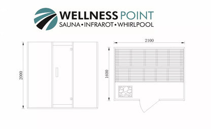 Infrarotsauna & Infrarotkabine Alpha III (für bis zu sechs Personen)