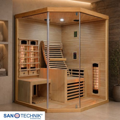 Sanotechnik CARBON 3 Infrarotkabine für 2 Personen 150x150x195 cm