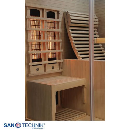 Sanotechnik CARBON 3 Infrarotkabine für 2 Personen 150x150x195 cm