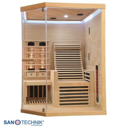 Sanotechnik CARBON 3 Infrarotkabine für 2 Personen 150x150x195 cm