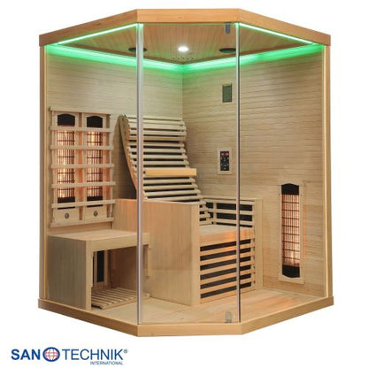 Sanotechnik CARBON 3 Infrarotkabine für 2 Personen 150x150x195 cm