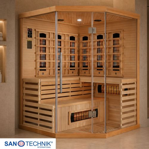 Sanotechnik DELUXE Infrarotkabine für 3-4 Personen 150x150x200 cm