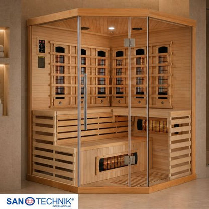 Sanotechnik DELUXE Infrarotkabine für 3-4 Personen 150x150x200 cm