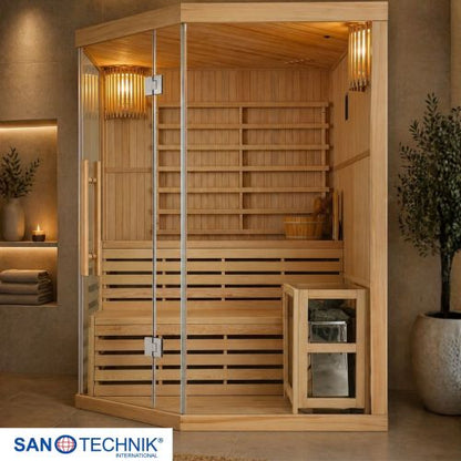 Sanotechnik TALLINN Finnische Sauna für 3 Personen 150x150x200 cm