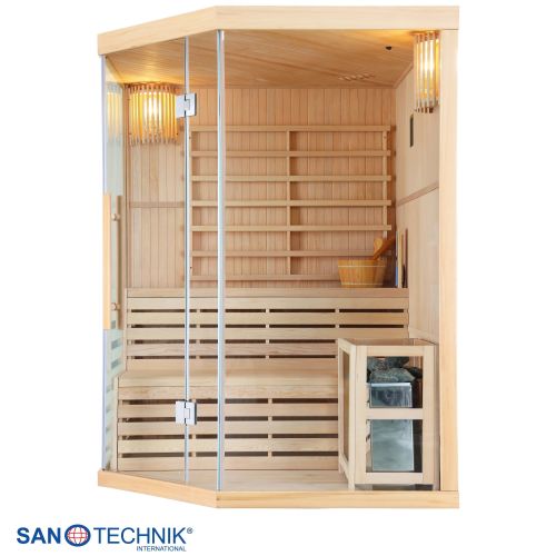 Sanotechnik TALLINN Finnische Sauna für 3 Personen 150x150x200 cm