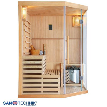 Sanotechnik TALLINN Finnische Sauna für 3 Personen 150x150x200 cm