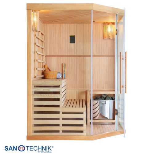Sanotechnik TALLINN Finnische Sauna für 3 Personen 150x150x200 cm