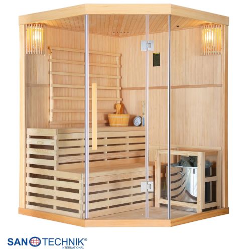 Sanotechnik TALLINN Finnische Sauna für 3 Personen 150x150x200 cm