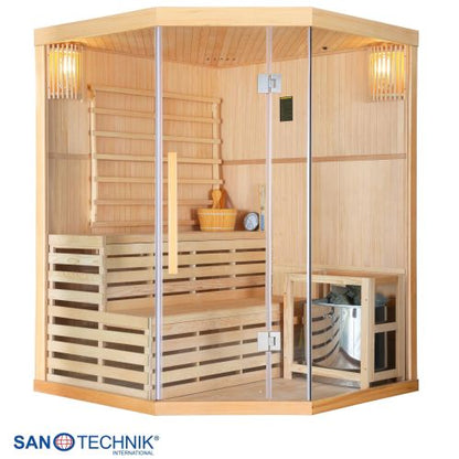 Sanotechnik TALLINN Finnische Sauna für 3 Personen 150x150x200 cm