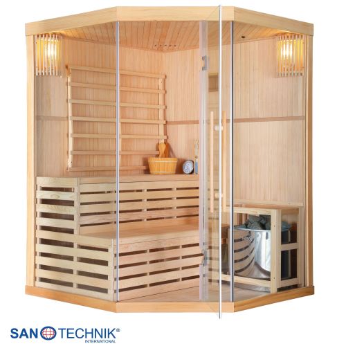 Sanotechnik TALLINN Finnische Sauna für 3 Personen 150x150x200 cm