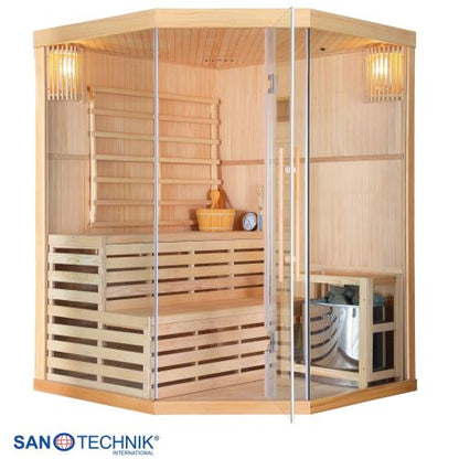Sanotechnik TALLINN Finnische Sauna für 3 Personen 150x150x200 cm