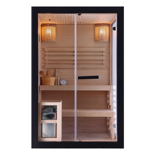 Sanotechnik PANORAMA BLACK Sauna Exklusive Heimsauna