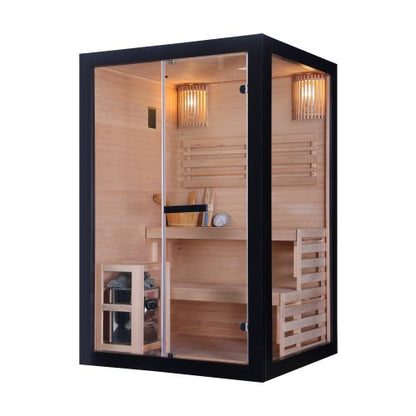 Sanotechnik PANORAMA BLACK Sauna Exklusive Heimsauna