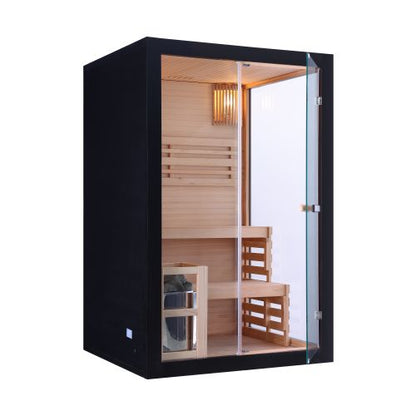 Sanotechnik PANORAMA BLACK Sauna Exklusive Heimsauna