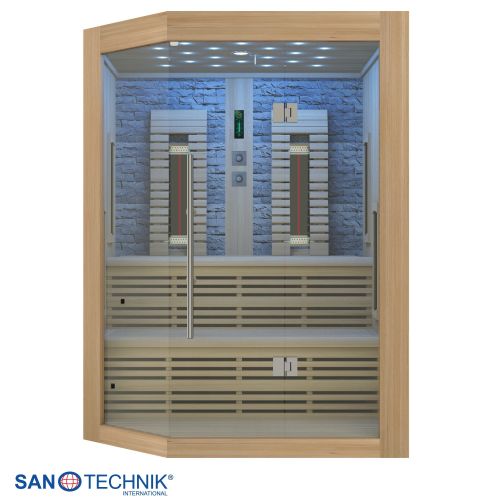 Sanotechnik KIRUNA Infrarotkabine für 3-4 Personen 160x114,1x64,8x114,1x160 x 210 cm