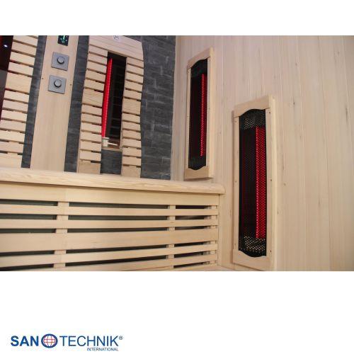 Sanotechnik KIRUNA Infrarotkabine für 3-4 Personen 160x114,1x64,8x114,1x160 x 210 cm