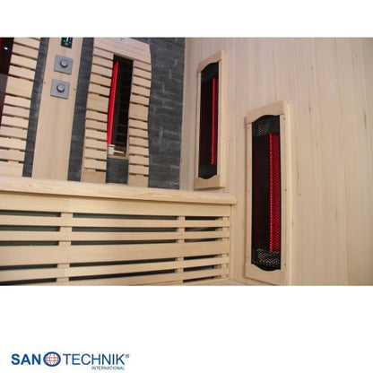 Sanotechnik KIRUNA Infrarotkabine für 3-4 Personen 160x114,1x64,8x114,1x160 x 210 cm