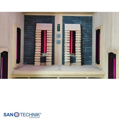 Sanotechnik KIRUNA Infrarotkabine für 3-4 Personen 160x114,1x64,8x114,1x160 x 210 cm