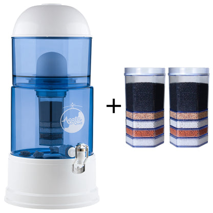 AcalaQuell® Luna blau | weiß | 8 Liter für 1-4 Personen | verschiedene Optionen | Einsteigerset klein