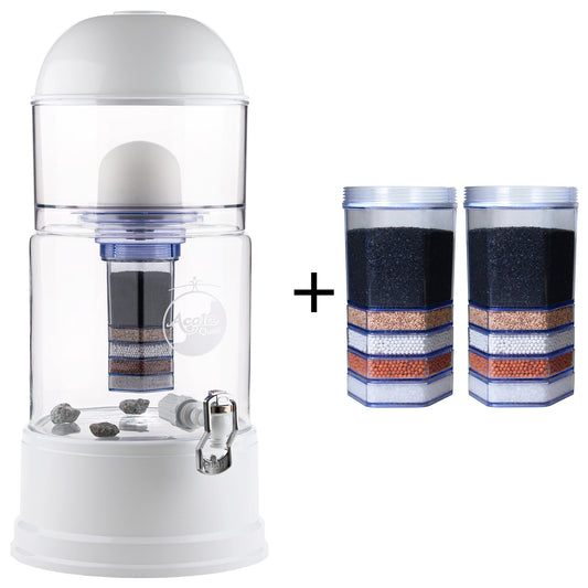 AcalaQuell® Luna kristallklar | weiß | 8 Liter für 1-4 Personen | verschiedene Optionen | Einsteigerset klein