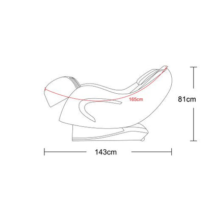 Sanotechnik LUXUS MASSAGESESSEL schwarz 71x124x101 cm