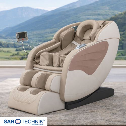 Sanotechnik - SENORA LUXUS – MASSAGESESSEL beige-braun 70x140x104 cm