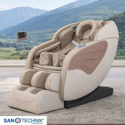 Sanotechnik - SENORA LUXUS – MASSAGESESSEL beige-braun 70x140x104 cm