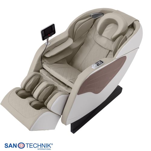 Sanotechnik - SENORA LUXUS – MASSAGESESSEL beige-braun 70x140x104 cm