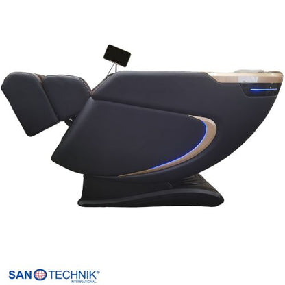 Sanotechnik MEDORA Luxus Massagesessel Schwarz/Braun 75x143x114 cm