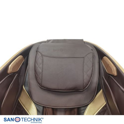 Sanotechnik MEDORA Luxus Massagesessel Schwarz/Braun 75x143x114 cm