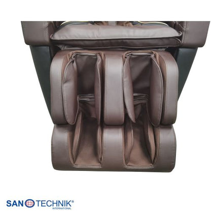 Sanotechnik MEDORA Luxus Massagesessel Schwarz/Braun 75x143x114 cm
