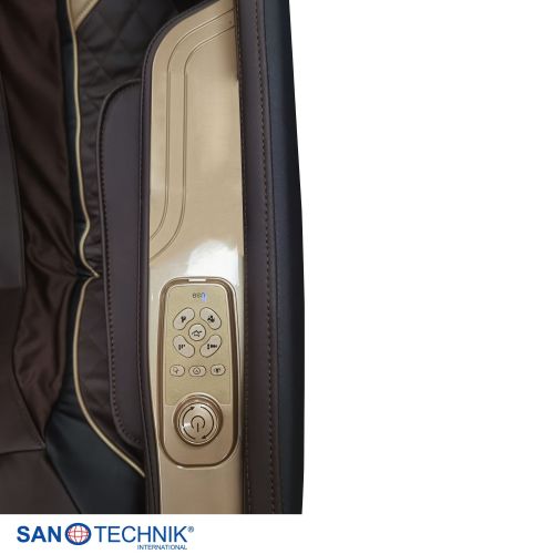 Sanotechnik MEDORA Luxus Massagesessel Schwarz/Braun 75x143x114 cm