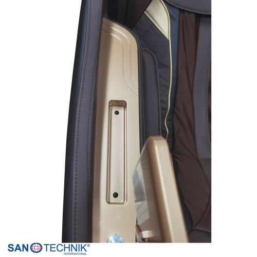 Sanotechnik MEDORA Luxus Massagesessel Schwarz/Braun 75x143x114 cm