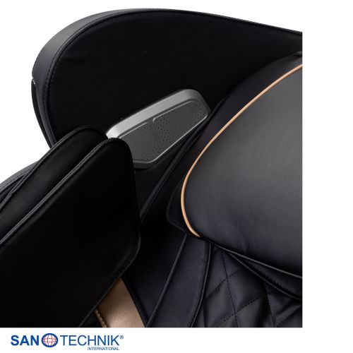 Sanotechnik LUXORA Luxus Massagesessel Schwarz 76x159x115 cm
