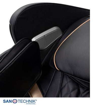 Sanotechnik LUXORA Luxus Massagesessel Schwarz 76x159x115 cm