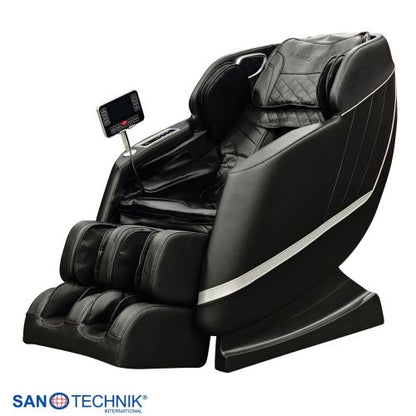 Sanotechnik VITALORA Luxus Massagesessel Schwarz/Silber 74x147x108 cm