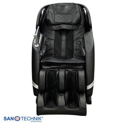 Sanotechnik VITALORA Luxus Massagesessel Schwarz/Silber 74x147x108 cm