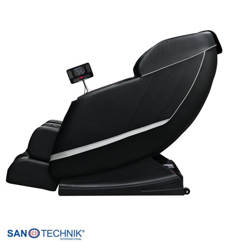 Sanotechnik VITALORA Luxus Massagesessel Schwarz/Silber 74x147x108 cm