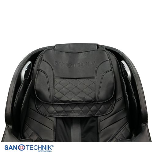 Sanotechnik VITALORA Luxus Massagesessel Schwarz/Silber 74x147x108 cm