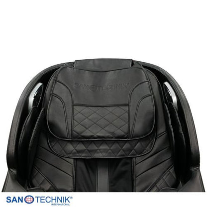 Sanotechnik VITALORA Luxus Massagesessel Schwarz/Silber 74x147x108 cm