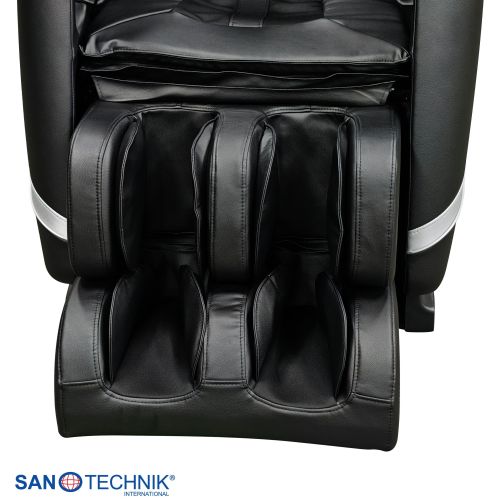 Sanotechnik VITALORA Luxus Massagesessel Schwarz/Silber 74x147x108 cm