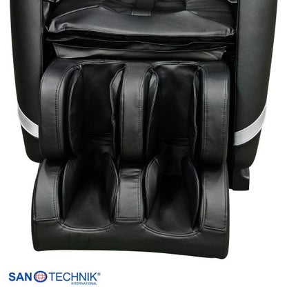 Sanotechnik VITALORA Luxus Massagesessel Schwarz/Silber 74x147x108 cm