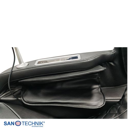 Sanotechnik VITALORA Luxus Massagesessel Schwarz/Silber 74x147x108 cm