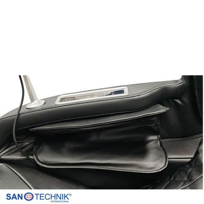 Sanotechnik VITALORA Luxus Massagesessel Schwarz/Silber 74x147x108 cm
